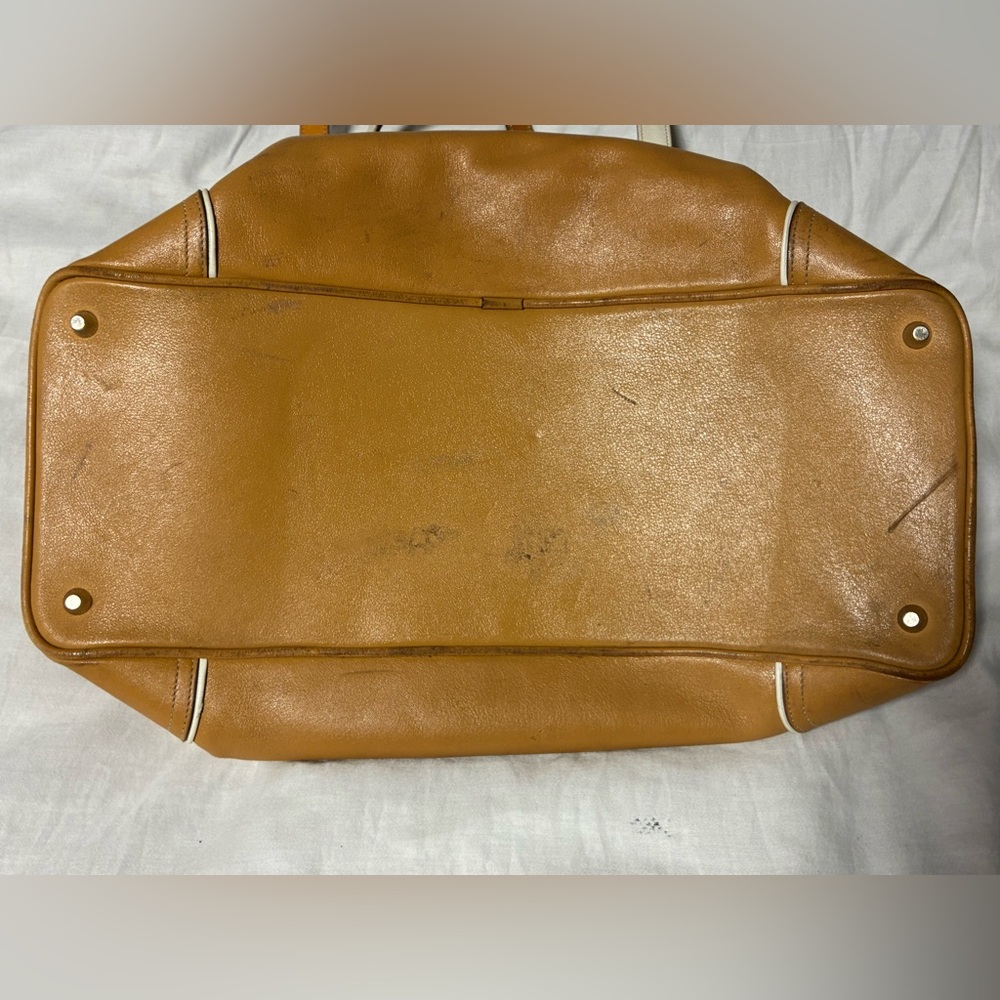 COACH | Leatherware 5142 | Caramel & Cream Leather Satchel | Y2K Equestrian Luxe - Picture 2 of 16
